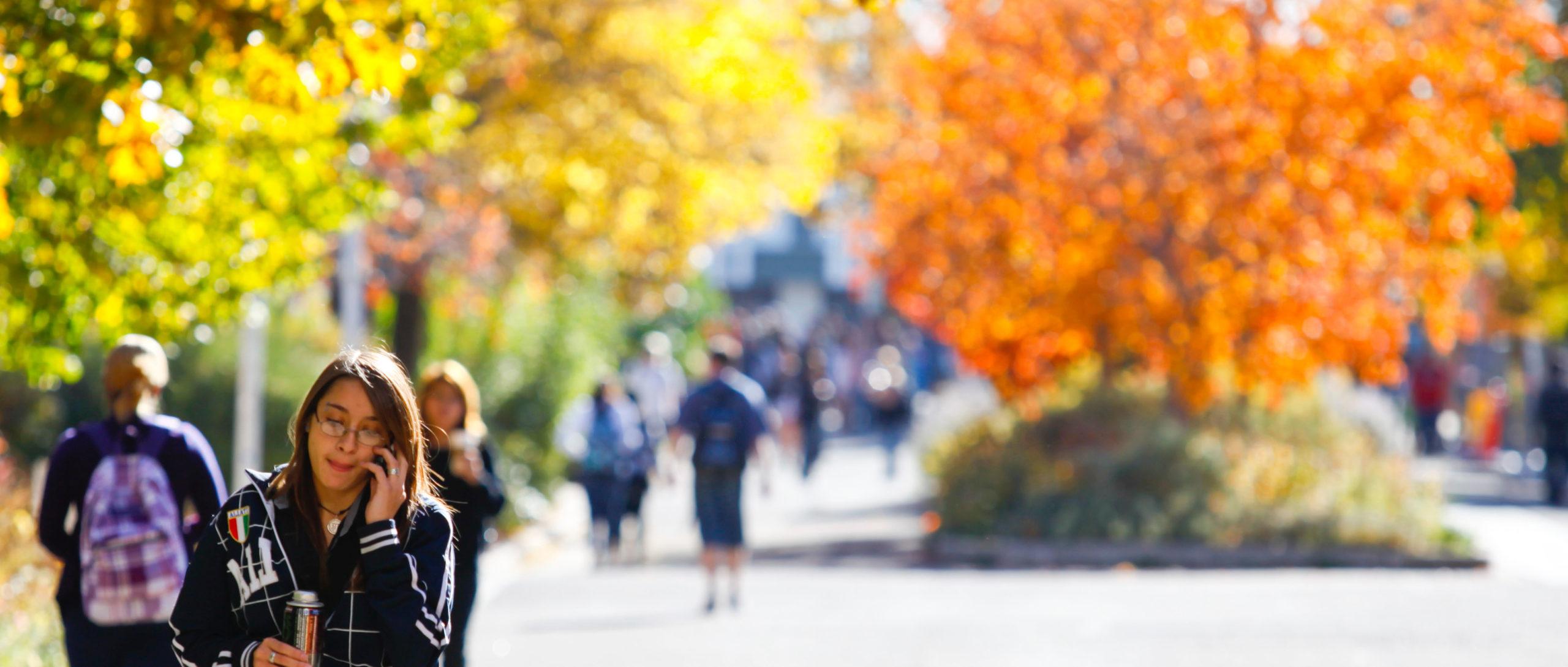 Student Walking to Class